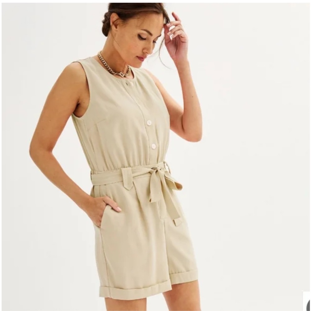 Nine West Utility Jumper Romper